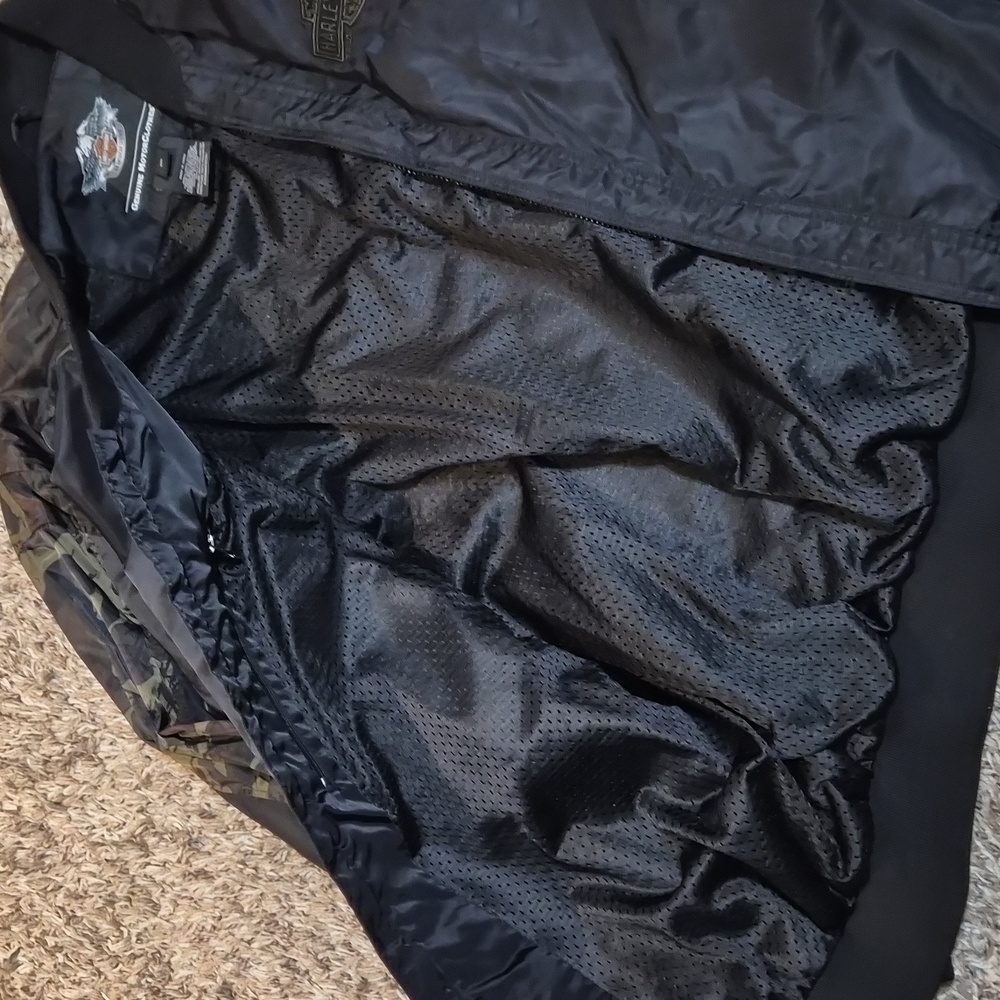Harley Davidson Camo Black Switchback Jacket Bomber Lined 2XL XXL - Picture 4 of 5